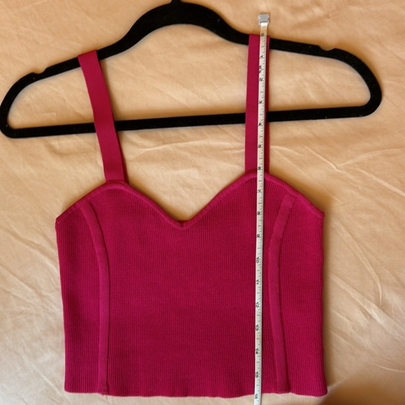 Zara pink sweetheart crop tank size Small - Picture 4 of 4